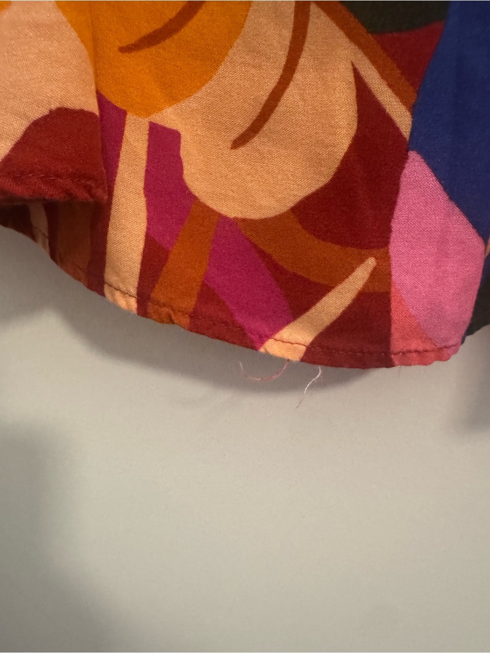 Anthropologie Farm Rio Satin floral orange pink blue slip - Picture 9 of 12